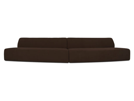 Naomi Dark Brown 2 Piece Convex Modular Sectional - Ornate Home