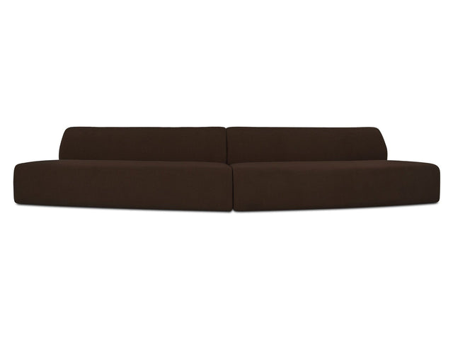 Naomi Dark Brown 2 Piece Convex Modular Sectional - Ornate Home
