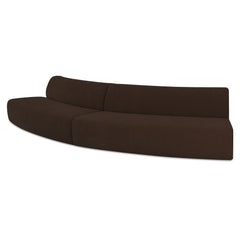Naomi Dark Brown 2 Piece Convex Modular Sectional - Ornate Home