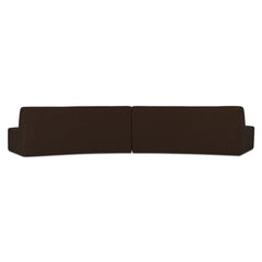 Naomi Dark Brown 2 Piece Convex Modular Sectional - Ornate Home