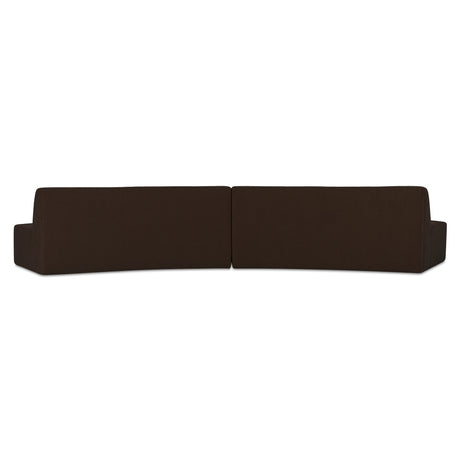 Naomi Dark Brown 2 Piece Convex Modular Sectional - Ornate Home