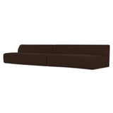 Naomi Dark Brown 2 Piece Wave Modular Sectional - Ornate Home
