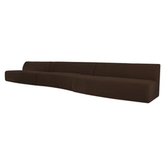 Naomi Dark Brown 3 Piece Wave Modular Sectional - Ornate Home