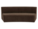Naomi Dark Brown Concave Sofa - Ornate Home