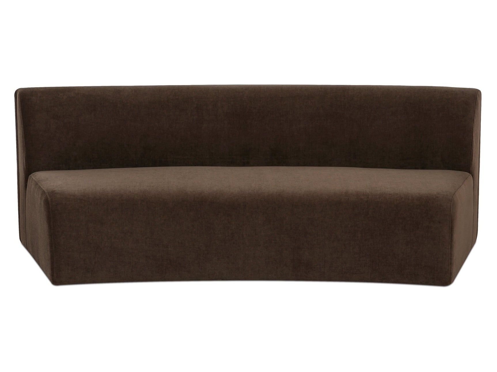 Naomi Dark Brown Concave Sofa - Ornate Home