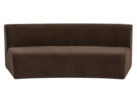 Naomi Dark Brown Concave Sofa - Ornate Home
