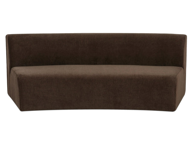 Naomi Dark Brown Concave Sofa - Ornate Home