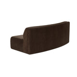 Naomi Dark Brown Concave Sofa - Ornate Home