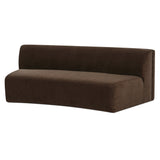 Naomi Dark Brown Concave Sofa - Ornate Home