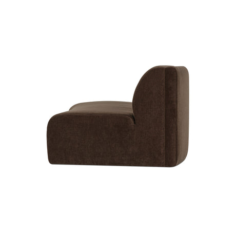 Naomi Dark Brown Concave Sofa - Ornate Home
