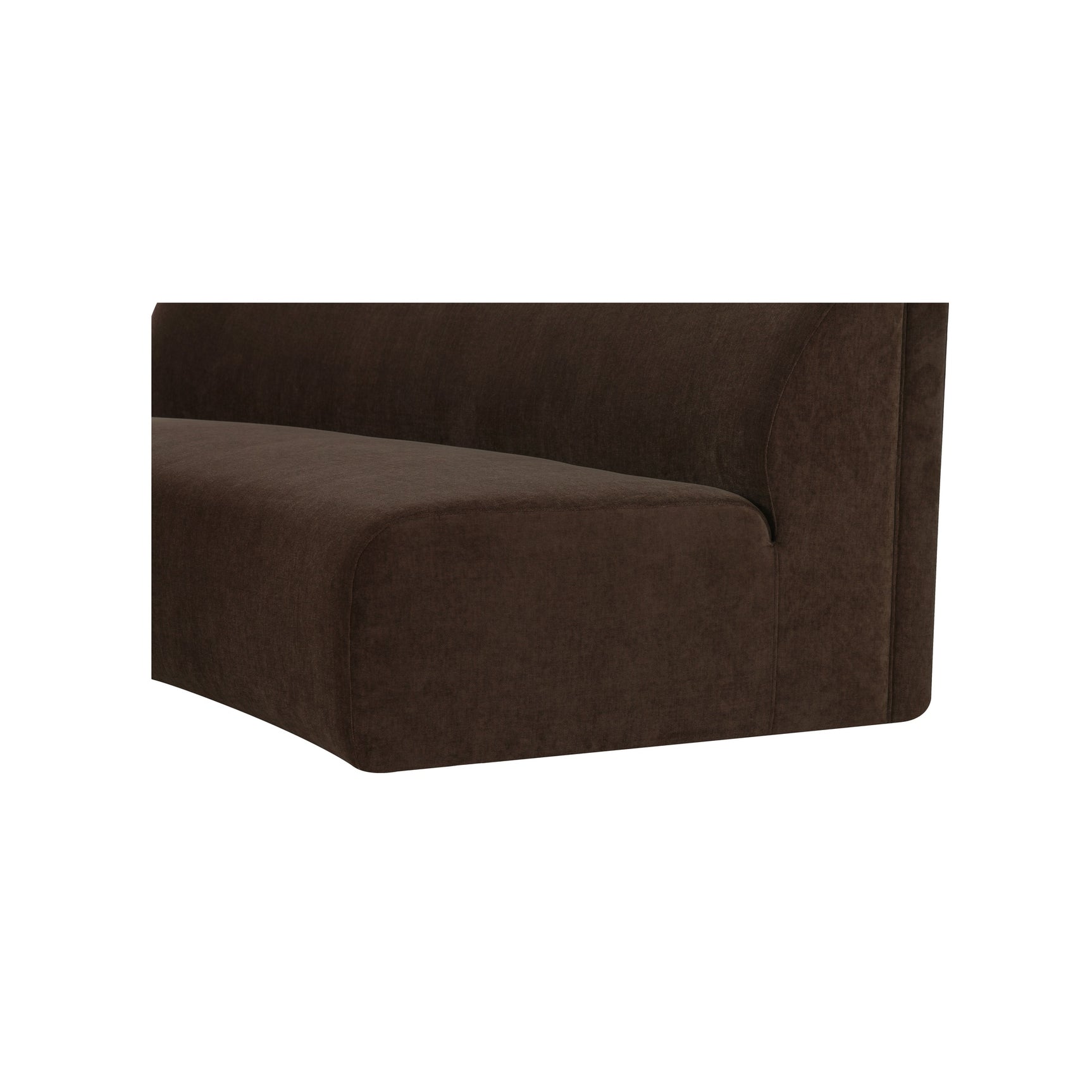 Naomi Dark Brown Concave Sofa - Ornate Home
