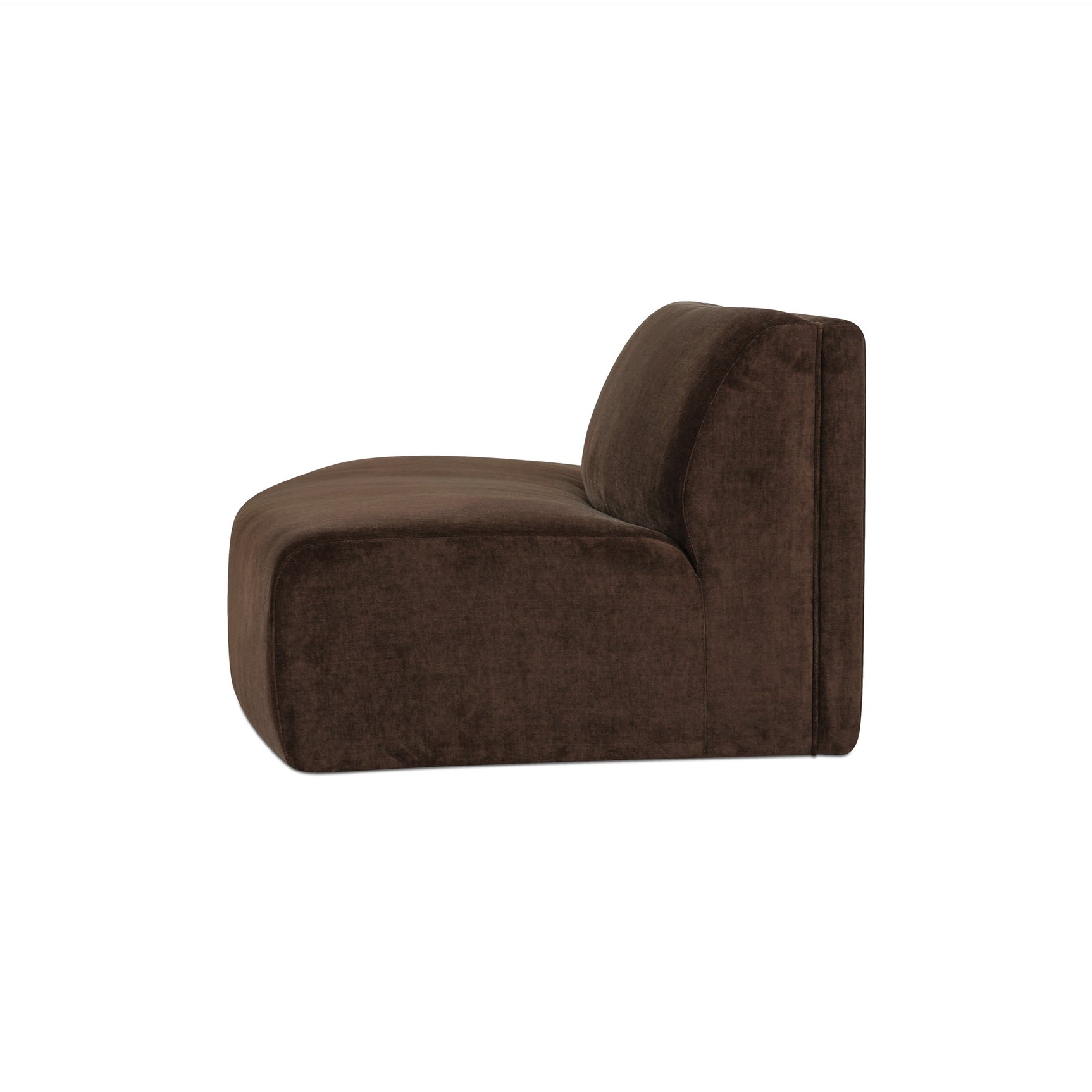 Naomi Dark Brown Convex Sofa - Ornate Home