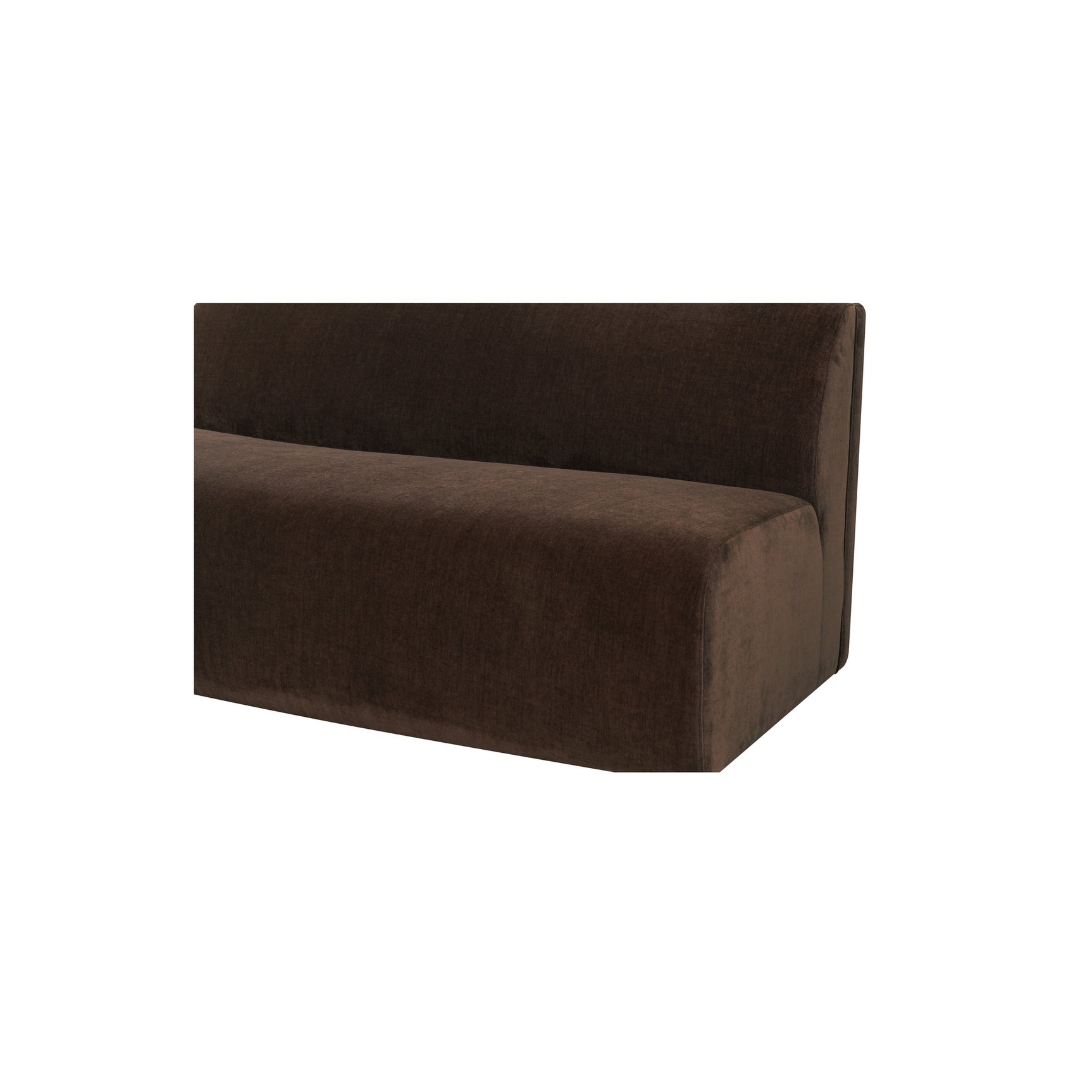 Naomi Dark Brown Convex Sofa - Ornate Home