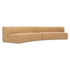 Naomi Golden Yellow 2 Piece Concave Modular Sectional - Ornate Home