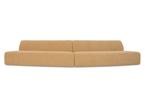 Naomi Golden Yellow 2 Piece Convex Modular Sectional - Ornate Home