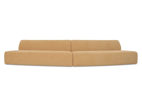 Naomi Golden Yellow 2 Piece Convex Modular Sectional - Ornate Home