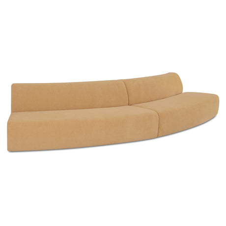 Naomi Golden Yellow 2 Piece Convex Modular Sectional - Ornate Home