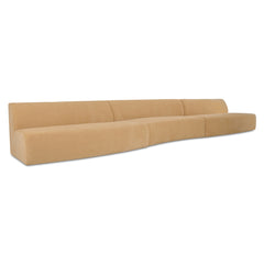 Naomi Golden Yellow 3 Piece Wave Modular Sectional - Ornate Home