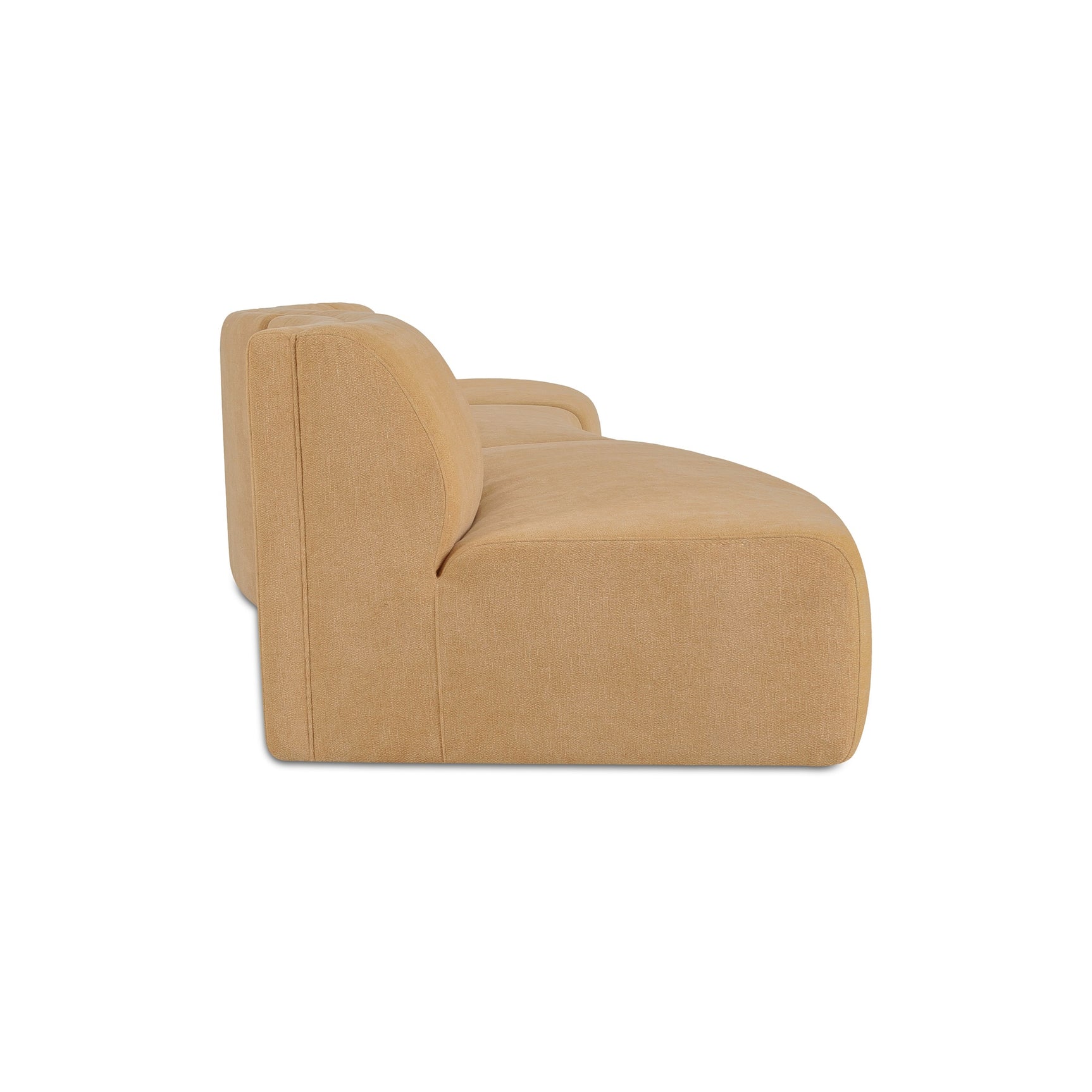 Naomi Golden Yellow 3 Piece Wave Modular Sectional - Ornate Home