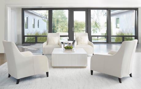 Naomi White/Cream Fabric Chair - Ornate Home