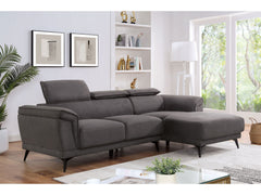 Napanee Dark Gray Sectional w/ Armless Chair - Ornate Home