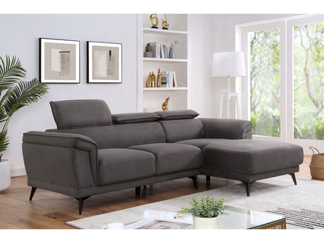 Napanee Dark Gray Sectional w/ Armless Chair - Ornate Home