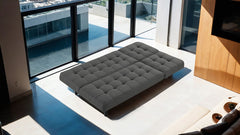 Napervill Dark Gray Futon Sofa - Ornate Home