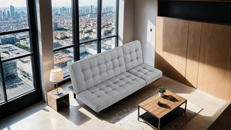 Napervill Light Gray Futon Sofa - Ornate Home