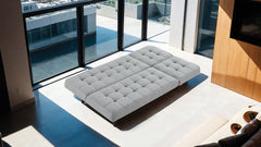 Napervill Light Gray Futon Sofa - Ornate Home