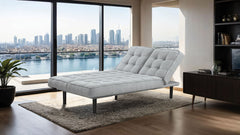 Napervill Light Gray Futon Sofa - Ornate Home