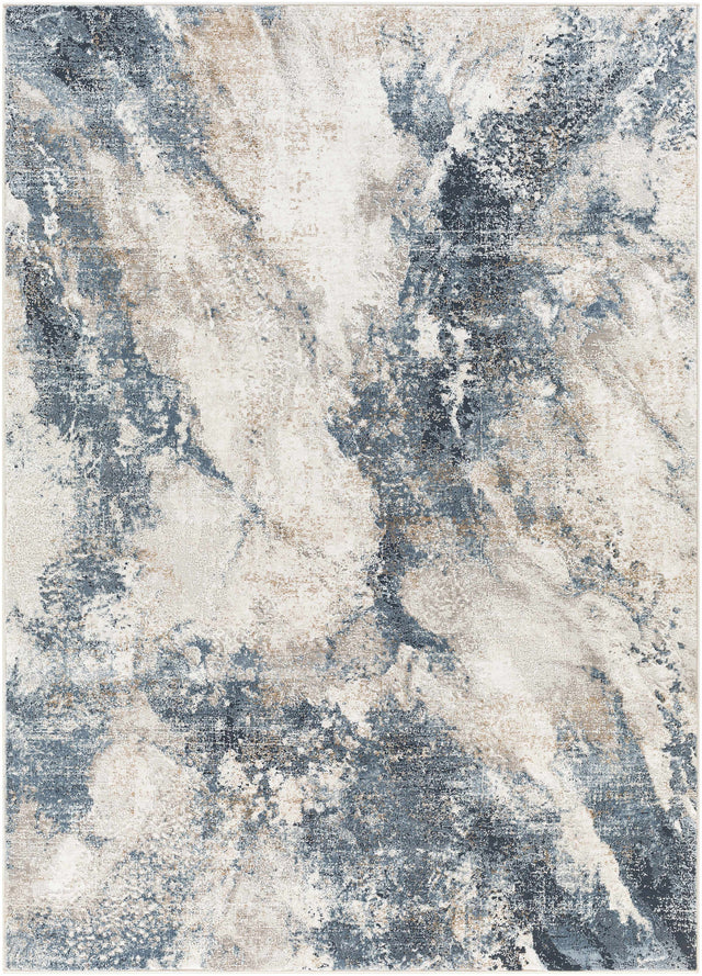 Napierville Blue Marble Rug - Ornate Home