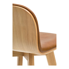 Napoli Brown Leather Counter Stool - Ornate Home