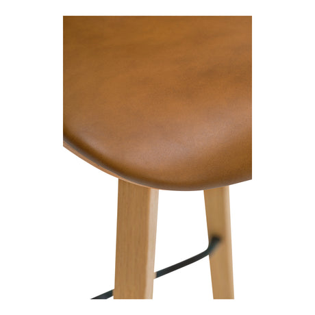 Napoli Brown Leather Counter Stool - Ornate Home