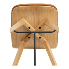 Napoli Brown Leather Counter Stool - Ornate Home