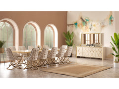 Napoli Taupe/Cream Dining Table - Ornate Home