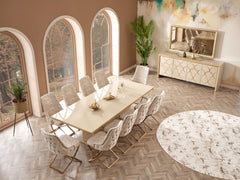 Napoli Taupe/Cream Dining Table - Ornate Home