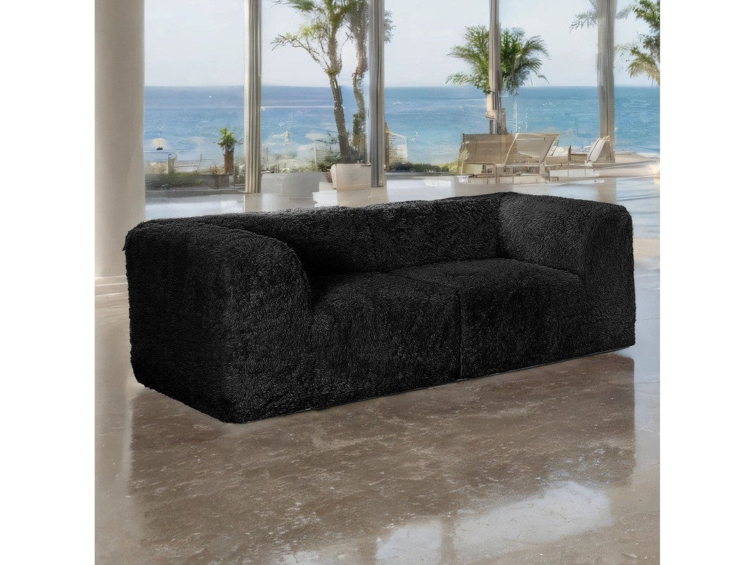 Nappi Black Loveseat - Ornate Home