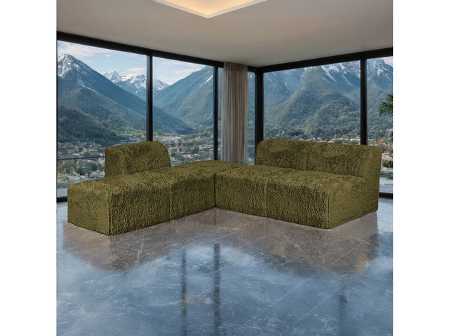 Nappi Olive Green L-Sectional A - Ornate Home