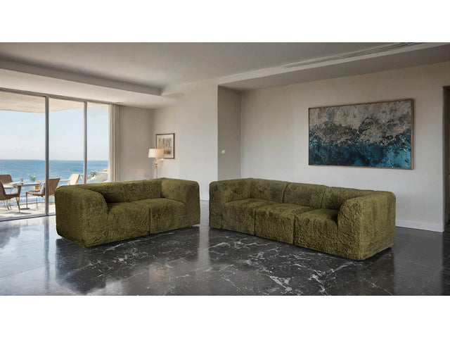 Nappi Olive Green Sofa & Loveseat - Ornate Home
