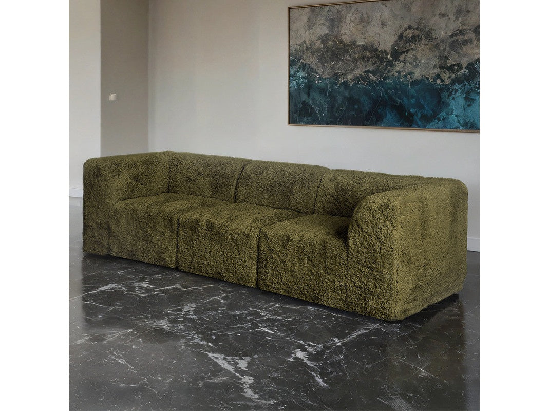 Nappi Olive Green Sofa - Ornate Home