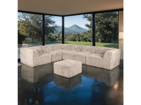 Nappi Taupe Large L-Sectional w/ Ottoman - Ornate Home