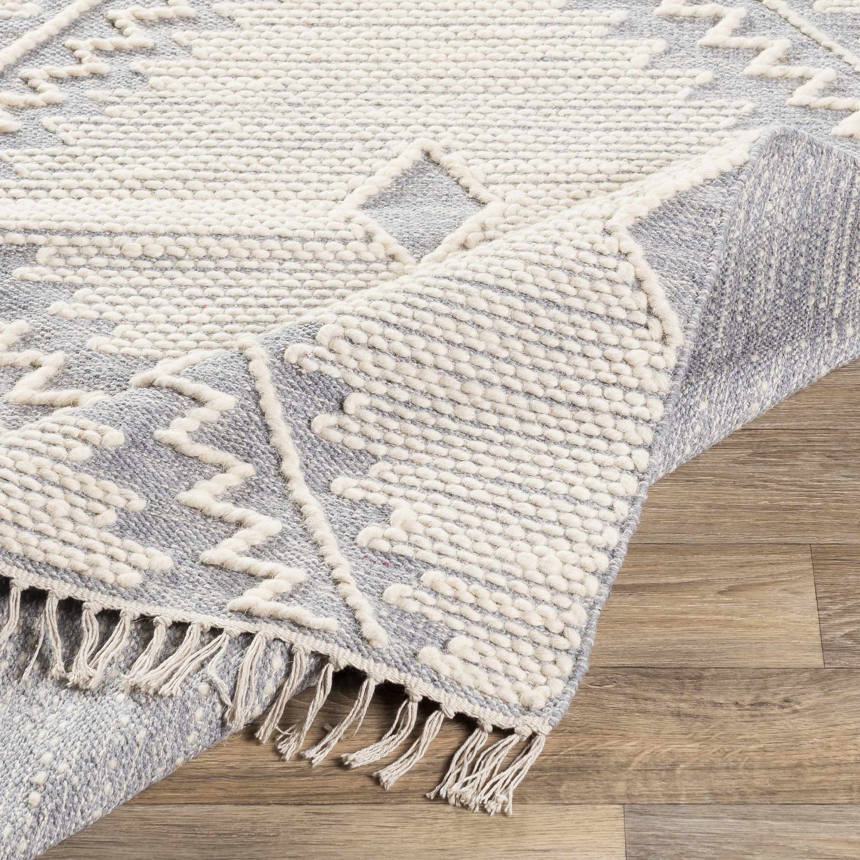 Naranjito Cream/Slate Trellis 2x3 Rug - Clearance - Ornate Home