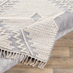 Naranjito Cream/Slate Trellis 2x3 Rug - Clearance - Ornate Home