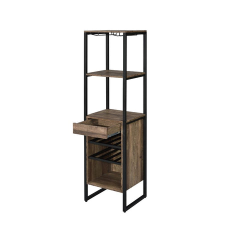 Narik Weathered Oak Wine Rack - Ornate Home