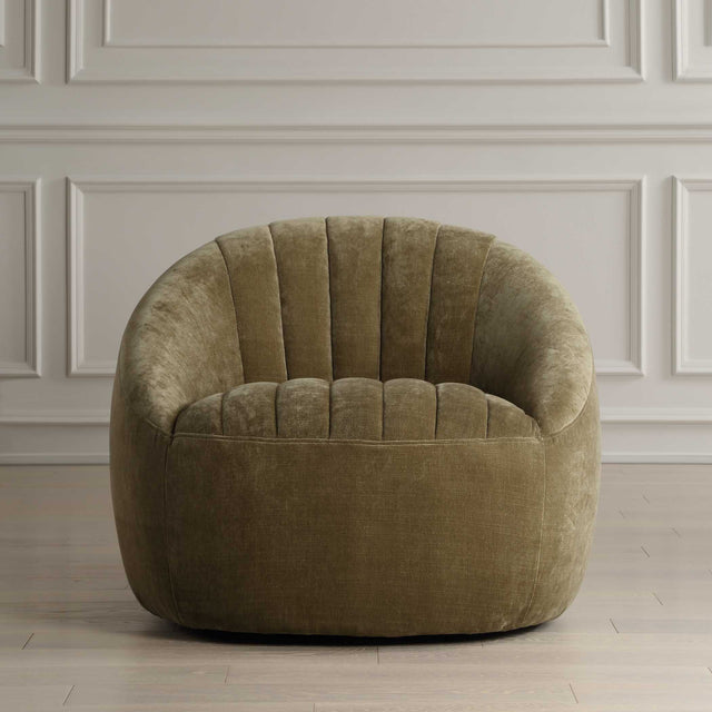 Narrows Moss Green Swivel Chair - Ornate Home