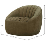 Narrows Moss Green Swivel Chair - Ornate Home