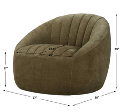 Narrows Moss Green Swivel Chair - Ornate Home