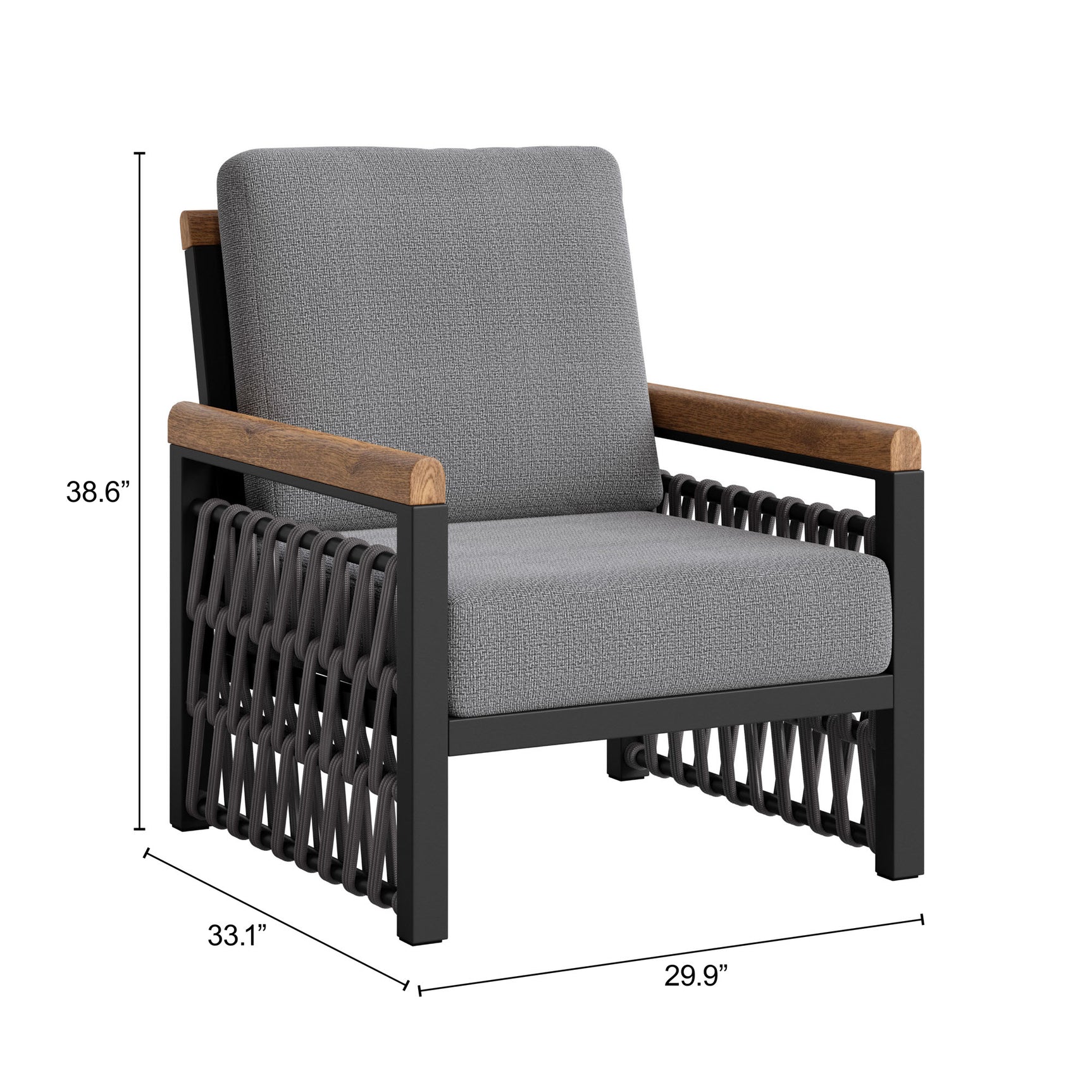 Naru Gray Accent Chair - Ornate Home