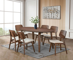 Narvik Walnut/Beige Side Chair (Set of 2) - Ornate Home