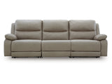 Narwhal Place Pebble 3-Piece Power Reclining Sectional - Ornate Home